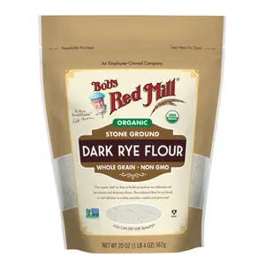 Bột Lúa Mạch Đen Nguyên Cám Hữu Cơ, Organic Dark Rye Flour, Whole Grain, 10 oz (567g) - BOB'S RED MILL